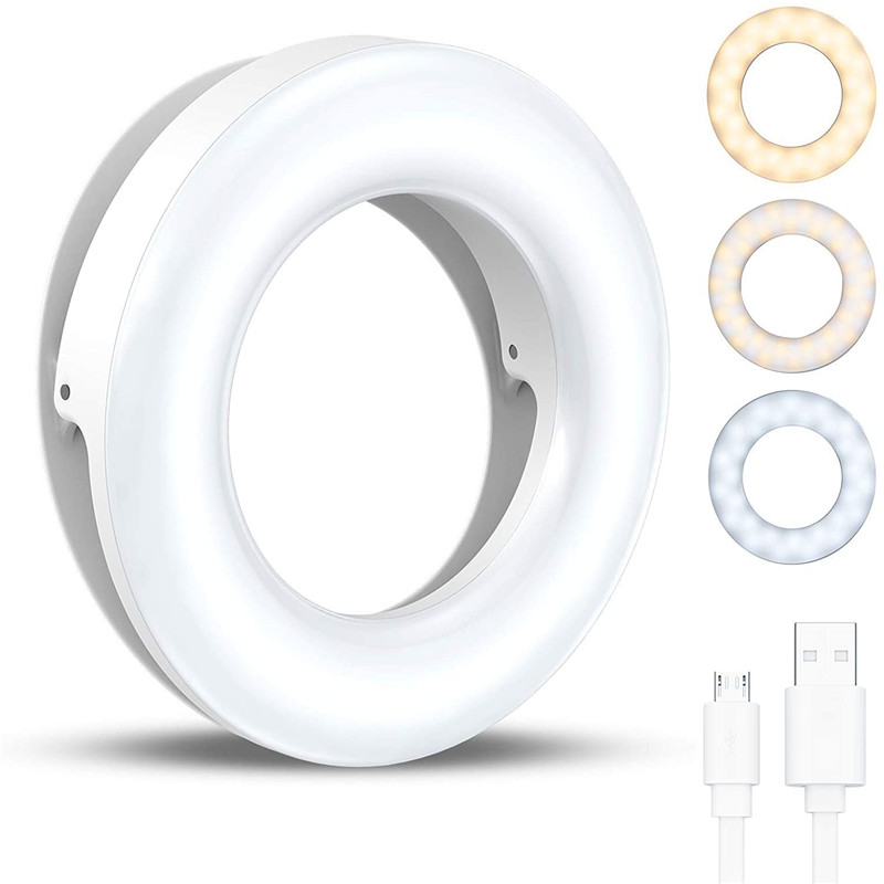 Webcam Ring Light - Draagbare LED Clip Ring Licht 40