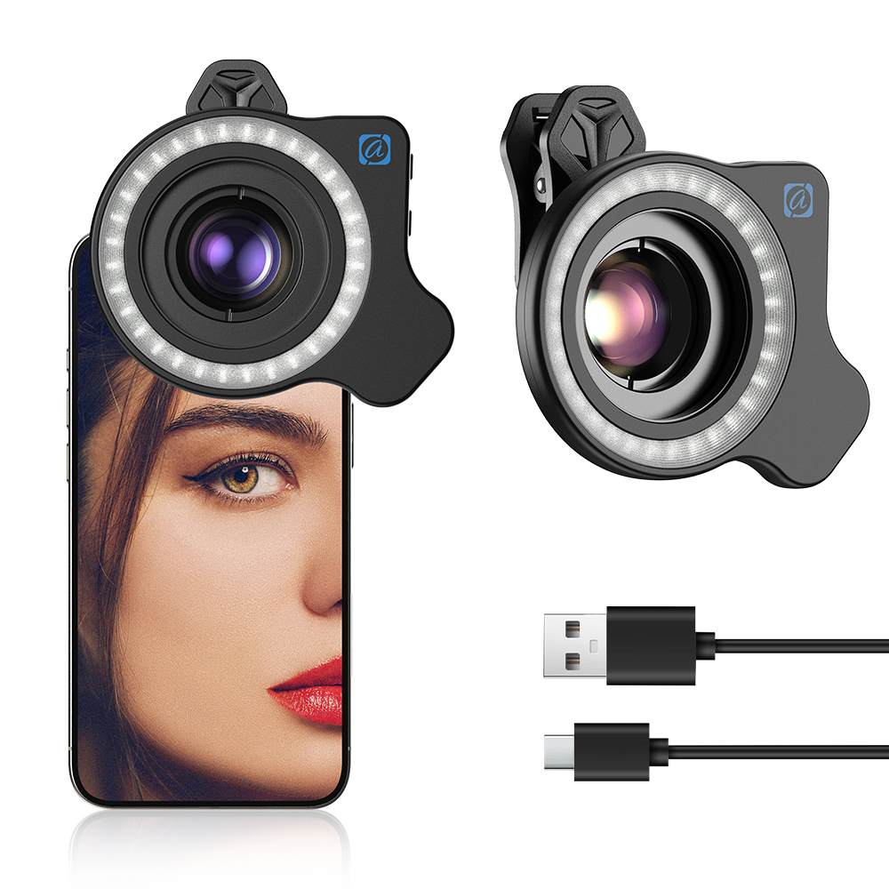 Webcam Ring Light - APEXEL NIEUW Macro Lens Fill Light,