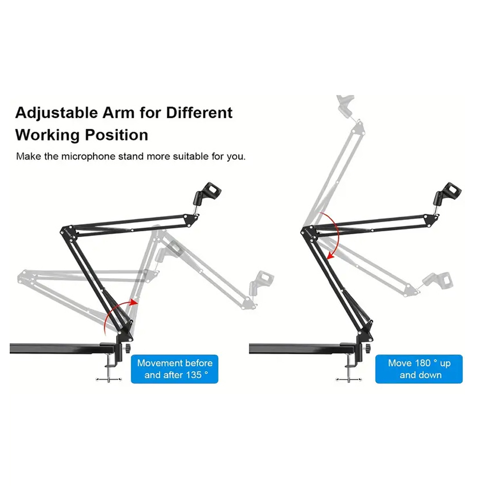 Opvouwbare metalen uitschuifba - Microphone Arm Boom recensie en prijs