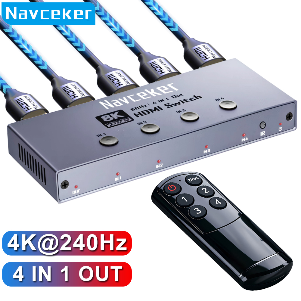 Navceker 8K HDMI 2.1 Switch 4- - Esports Gaming Bundle recensie en prijs
