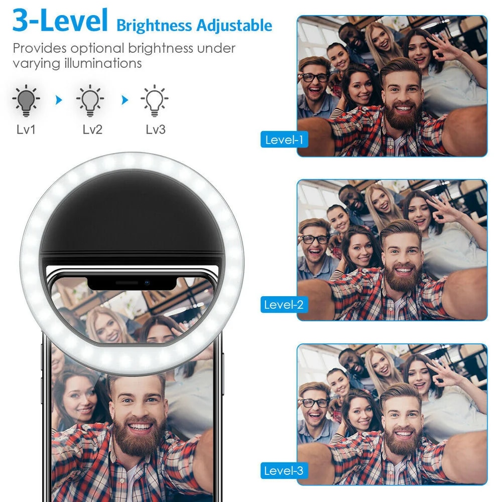 1 st USB-oplaadkabel LED Selfi - Webcam Ring Light recensie en prijs