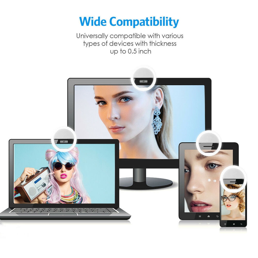 1 st USB-oplaadkabel LED Selfi - Webcam Ring Light recensie en prijs