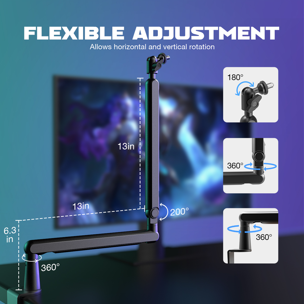 Fifine Ampligame Microfoonarm, - Microphone Arm Boom recensie en prijs