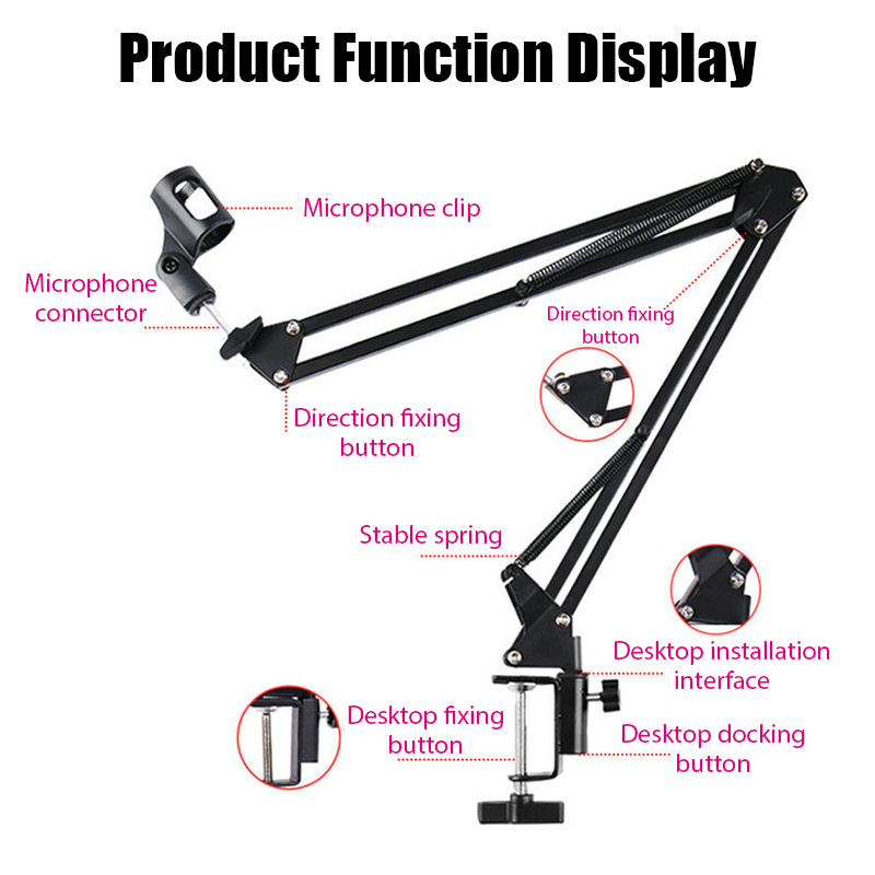 Professionele flexibele deskto - Microphone Arm Boom recensie en prijs