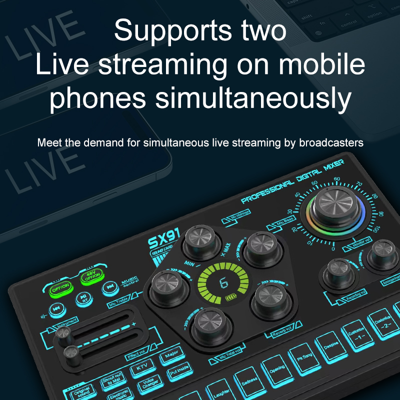 SX91 48V Audiomixer met stemve - Esports Gaming Bundle recensie en prijs