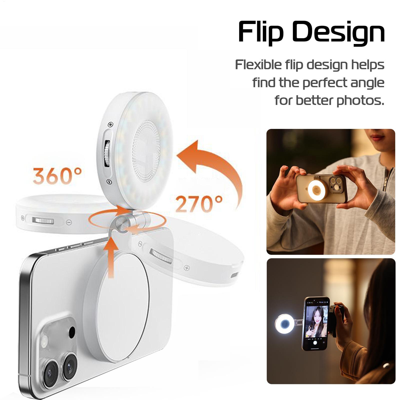 Draagbare selfie-lichtclip op  - Webcam Ring Light recensie en prijs